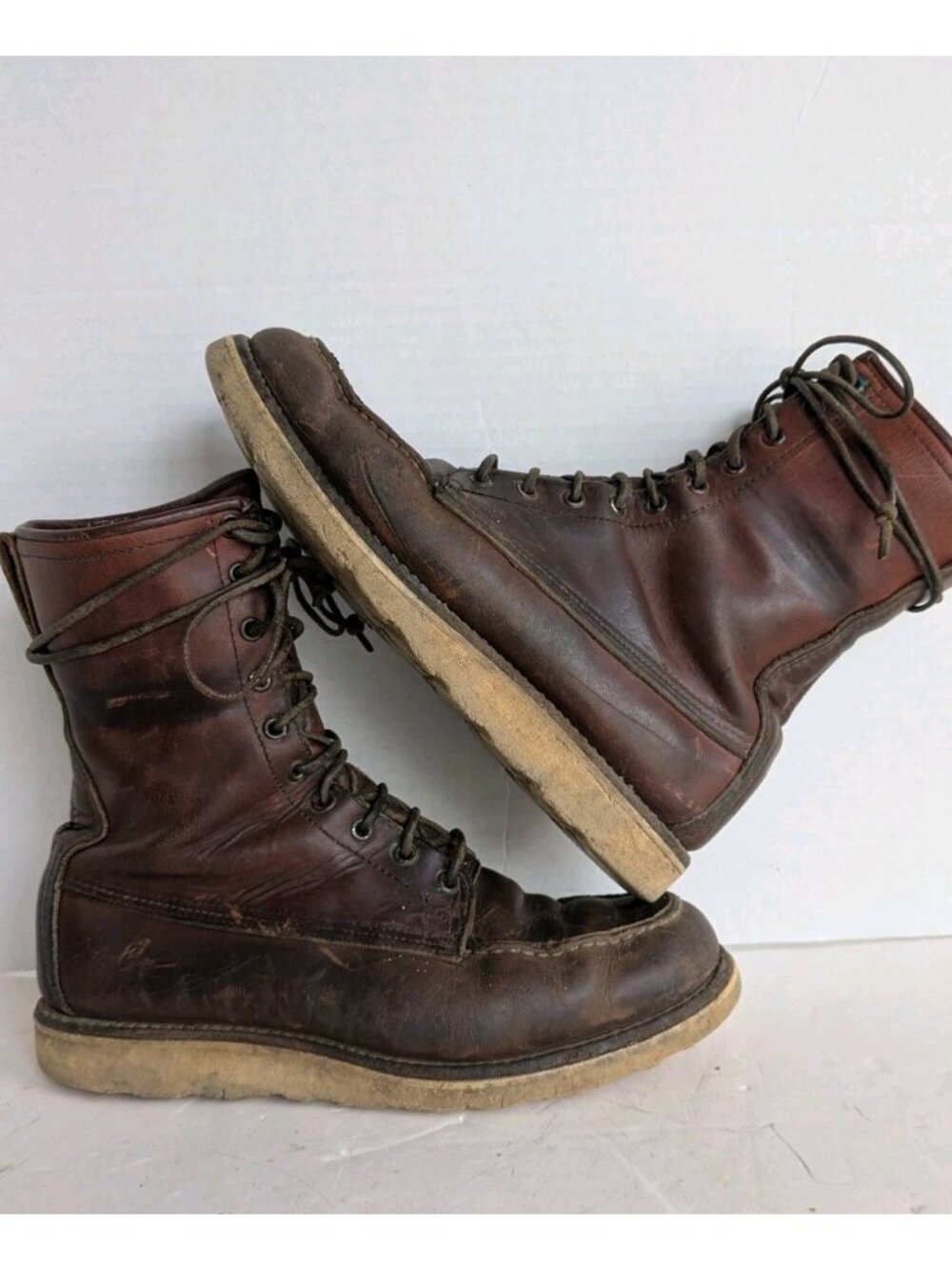 Vintage Red Wing 877 Irish Setter Sport Boot USA Leather Moc Toe Size 8 Mens 70s